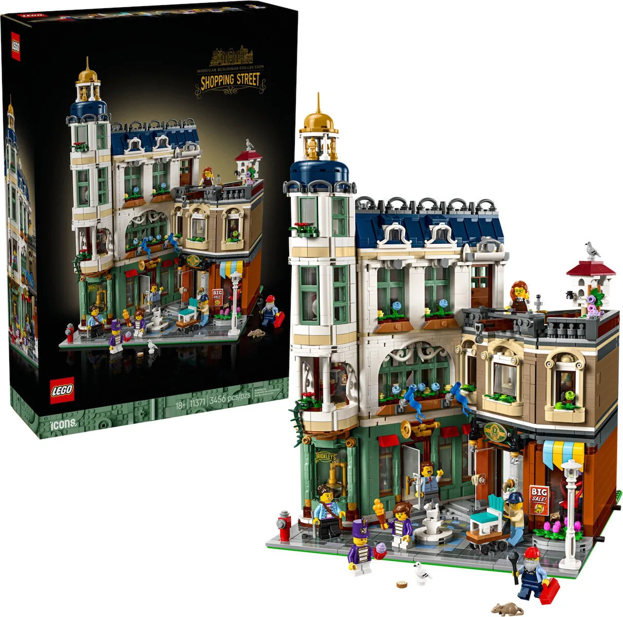 20260330142612_lego_icons_shopping_street_gia_18_eton_3456tmch_11371 LEGO Icons Shopping Street για 18+ Ετών 3456τμχ 11371 - Image 1