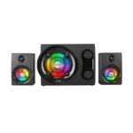 Rampage RMS-G8 Ηχεία Υπολογιστή 2.1 με RGB Φωτισμό και Ισχύ 25W Μαύρα