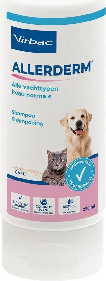 Virbac Allerderm Normal Skin Shampoo Dogs Cats 250 Ml - Image 1