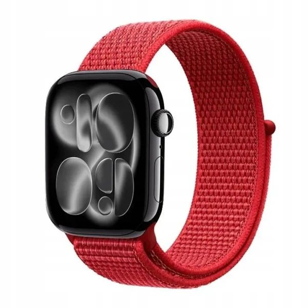 Crong Nylon Λουράκι Υφασμάτινο Red Fusion (Apple Watch 38/40/41/42mm) CRG40NLBRDF