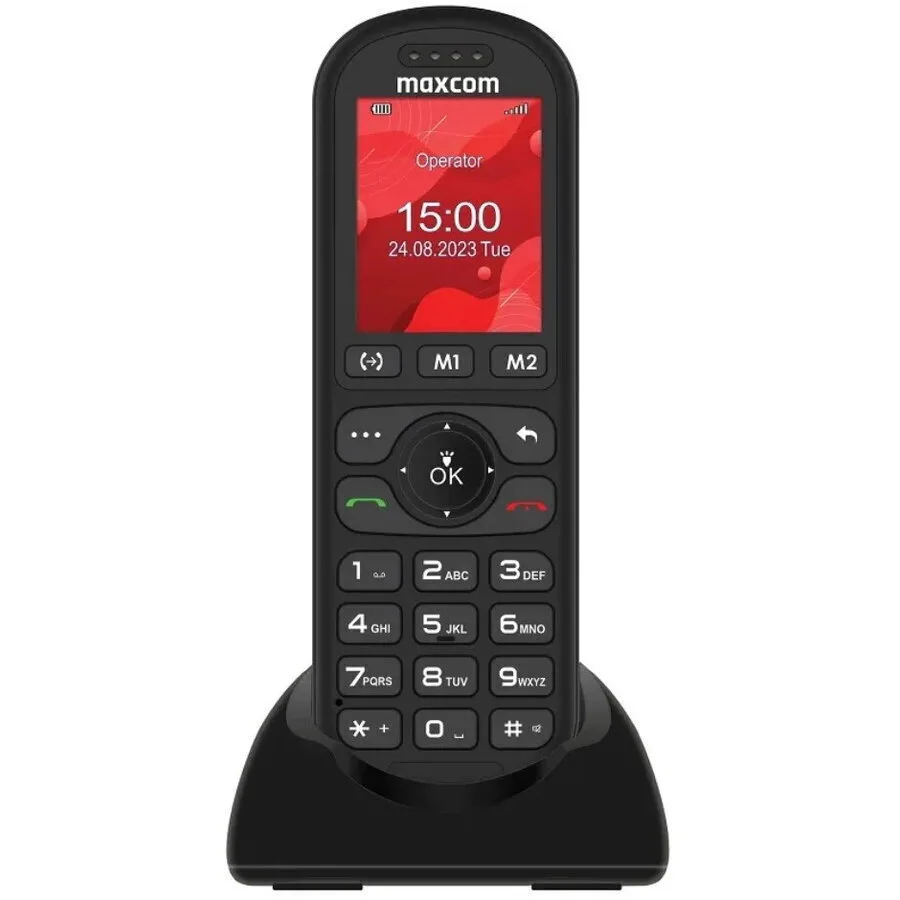 20260415121202_maxcom_asyrmato_tilefono_mayro MaxCom Ασύρματο Τηλέφωνο Μαύρο - Image 1