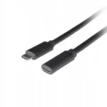 Lanberg USB 3.2 Cable USB-C male - USB-C female 100W PD Μαύρο 1.5m CA-USBE-20CC-0015-BK