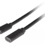 Lanberg USB 3.2 Cable USB-C male - USB-C female 100W PD Μαύρο 0.5m CA-USBE-20CC-0005-BK