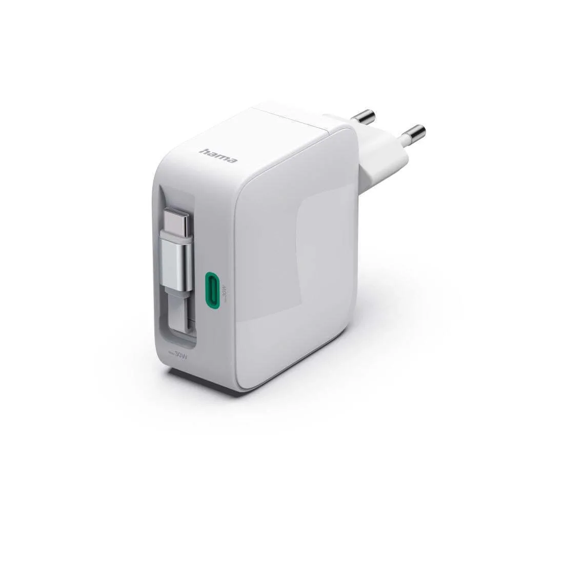 20260416142152_hama_fortistis_gan_me_thyra_usb_c_kai_kalodio_usb_c_30w_power_delivery_quick_charge_2_0_leykos HAMA Φορτιστής GaN με Θύρα USB-C και Καλώδιο USB-C 30W Power Delivery / Quick Charge 2.0 Λευκός - Image 1
