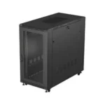 Lanberg Server Cabinet Metal Lanberg 19" Rack 22u 600x1200mm Black Color Glass Doors