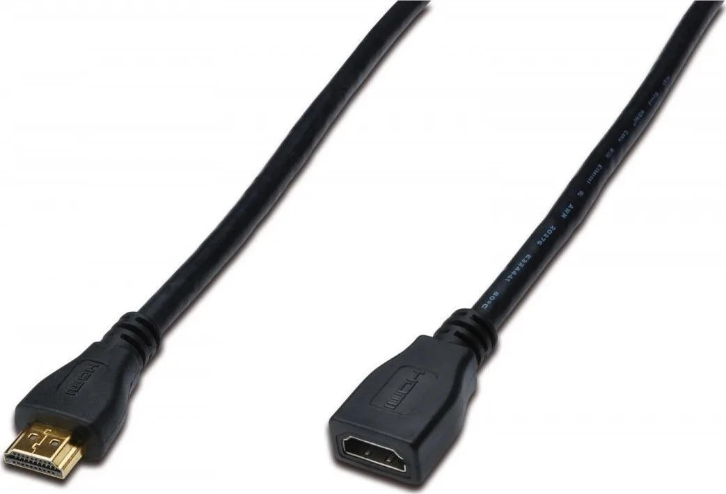 20170629093115_digitus_hdmi_1_4_cable_hdmi_male_hdmi_female_3m_ak_330201_030_s.jpeg Digitus HDMI 1.4 High Speed 1080p 120Hz Cable HDMI male - HDMI female 3m Μαύρο AK-330201-030-S - Image 1