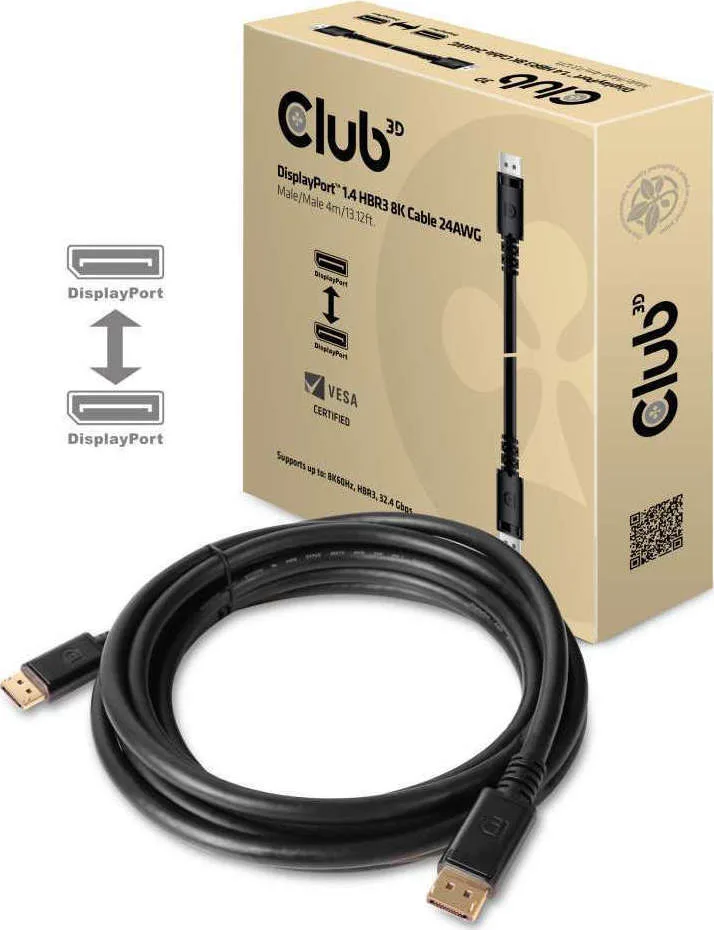 20190130164624_club3d_cable_displayport_male_displayport_male_4m_cac_1069b.jpeg Club3D Cable DisplayPort male - DisplayPort male 4m Μαύρο (CAC-1069B) - Image 1