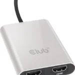 Club3D Μετατροπέας Thunderbolt 3 male σε HDMI 2x female Ασημί 1τμχ CSV-1574