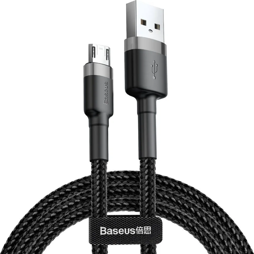 Baseus Cafule Braided USB 2.0 to micro USB Cable Μαύρο 3m (CAMKLF-HG1) - Image 1