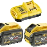 Dewalt Σετ 2 Μπαταριών Εργαλείου Λιθίου 54V Χωρητικότητας 9Ah με Φορτιστή DCB118X2 Flexvolt