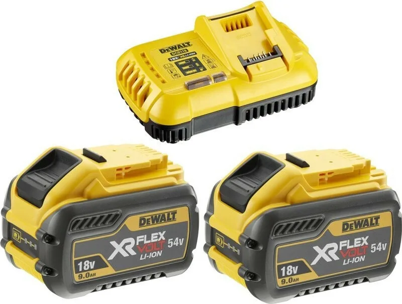 20200709150110_dewalt_set_fortistis_kai_2_xr_flexvolt_mpataries_54v_18v_9_0ah_dcb118x2.jpeg Dewalt Σετ 2 Μπαταριών Εργαλείου Λιθίου 54V Χωρητικότητας 9Ah με Φορτιστή DCB118X2 Flexvolt - Image 1