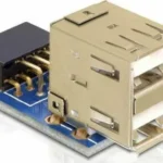 DeLock USB Pin Header Female to 2x USB2.0 Female (41825)