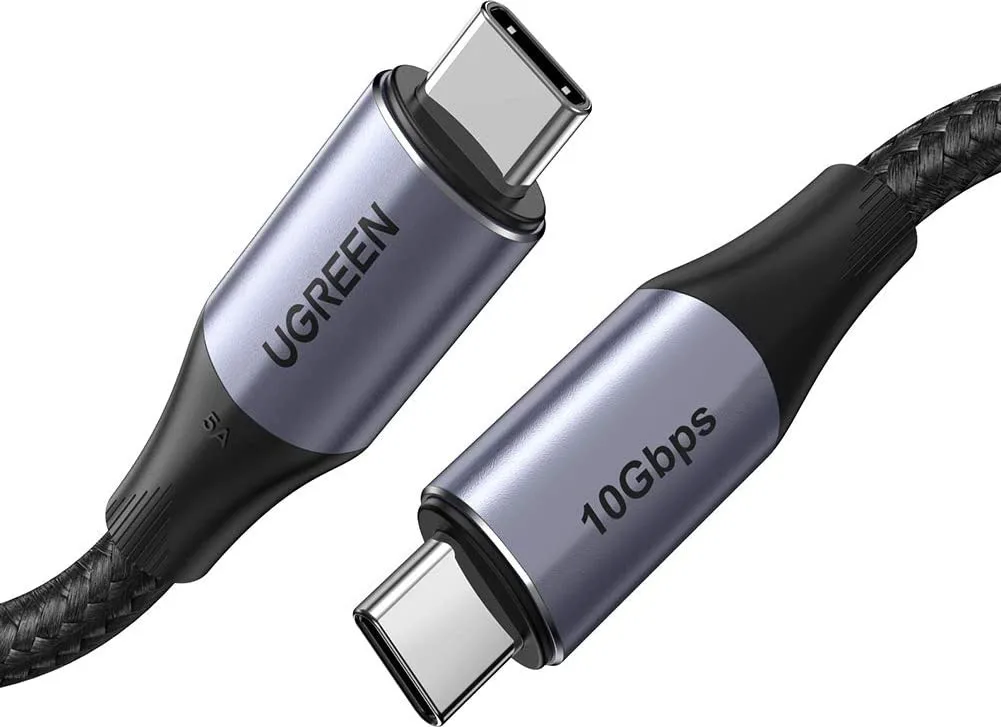 20200929111426_ugreen_braided_usb_3_1_cable_usb_c_male_usb_c_male_mayro_1m_80150.jpeg Ugreen Braided USB 3.1 Cable USB-C male - USB-C 100W PD Μαύρο 1m 80150 - Image 1