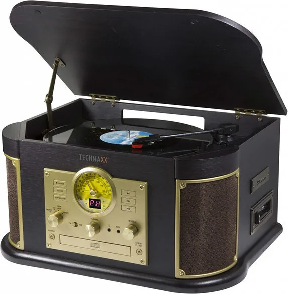 Technaxx TX-103 Nostalgia 4755 Πικάπ με Belt Drive, Προενίσχυση και Ενσωματωμένα Ηχεία Καφέ - Image 1