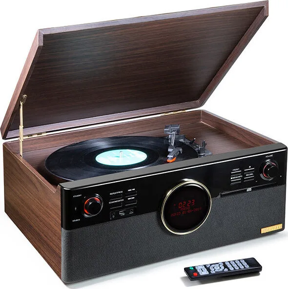 20201117101736_technaxx_tx_137_dab_bluetooth_record_player.jpeg Technaxx TX-137 Πικάπ με Προενίσχυση και Ενσωματωμένα Ηχεία Καφέ - Image 1