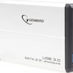 Gembird Θήκη για Σκληρό Δίσκο 2.5" SATA III με σύνδεση USB 3.0 σε Ασημί χρώμα EE2-U3S-2-S