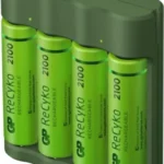 GP Batteries ReCyko B421 Φορτιστής 4 Μπαταριών Ni-MH Μεγέθους AA/AAA Σετ με 4x AA 2100mAh σε Πράσινο χρώμα