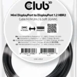 Club3D Cable mini DisplayPort male - DisplayPort male 2m Μαύρο (CAC-2163)
