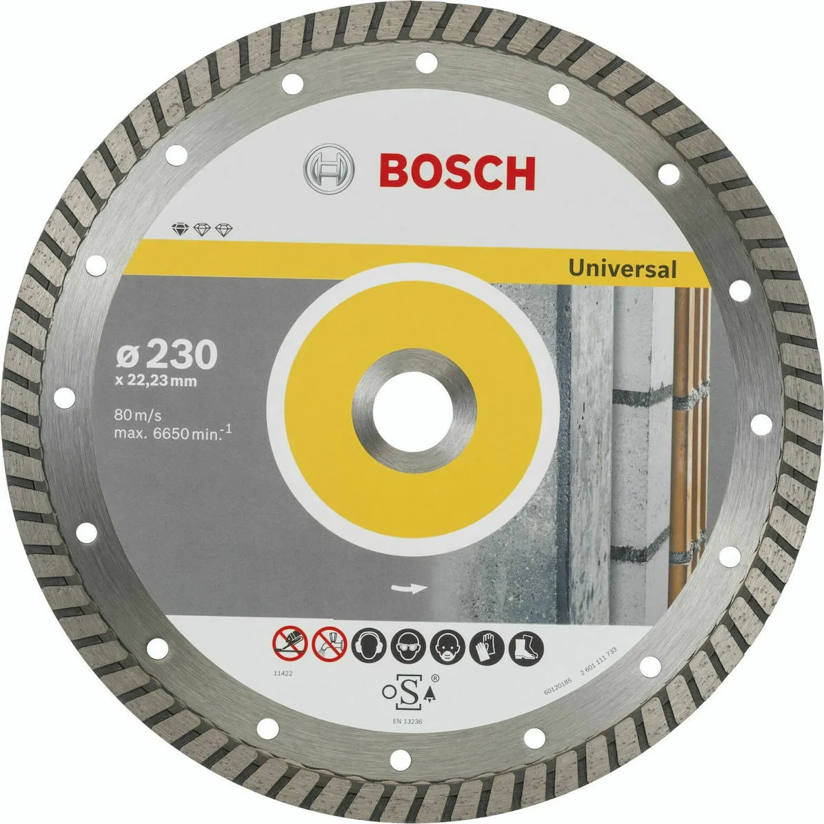 Bosch Standard Δίσκος Κοπής Δομικών Υλικών 230mm 2608602397 - Image 1