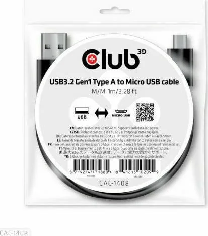 20210715163401_club3d_regular_usb_2_0_to_micro_usb_cable_mayro_1m_cac_1408.jpeg Club3D Regular USB 2.0 to micro USB Cable Μαύρο 1m (CAC-1408) - Image 1