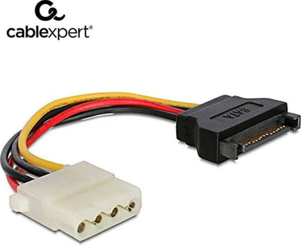 20210913143726_cablexpert_15_pin_sata_male_4_pin_molex_female_cable_0_15m_cc_sata_ps_m.jpeg Cablexpert 15-Pin Sata - 4-Pin Molex Cable 0.15m Πολύχρωμο CC-SATA-PS-M - Image 1