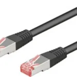 Goobay S/FTP Cat.6 (Gigabit) Καλώδιο Δικτύου Ethernet 1m Μαύρο 68693