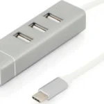 Digitus Hub 3 Θυρών USB 2.0 με σύνδεση USB-C / Ethernet Λευκό DA-70253
