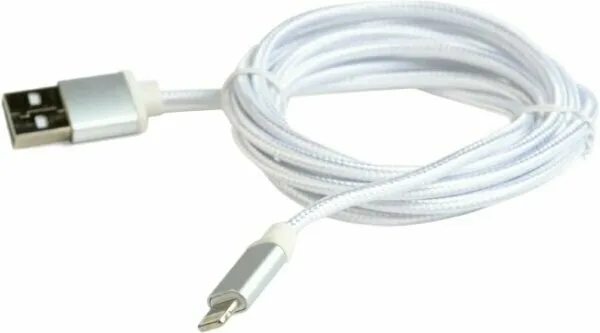 20211228150122_cablexpert_ccb_musb2b_amlm_6_s_braided_usb_to_lightning_cable_asimi_1_8m.jpeg Cablexpert CCB-mUSB2B-AMLM-6-S Braided USB to Lightning Cable Ασημί 1.8m - Image 1