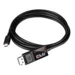Club3D USB 3.0 Cable USB-C male - DisplayPort Μαύρο 1.8m CAC-1557
