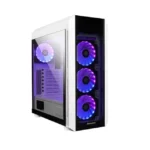 Chieftec Scorpion III Gaming Midi Tower Κουτί Υπολογιστή με Πλαϊνό Παράθυρο και RGB Φωτισμό White Edition