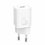 Baseus Φορτιστής Χωρίς Καλώδιο με Θύρα USB-C 25W Λευκός (Super Si 1C)