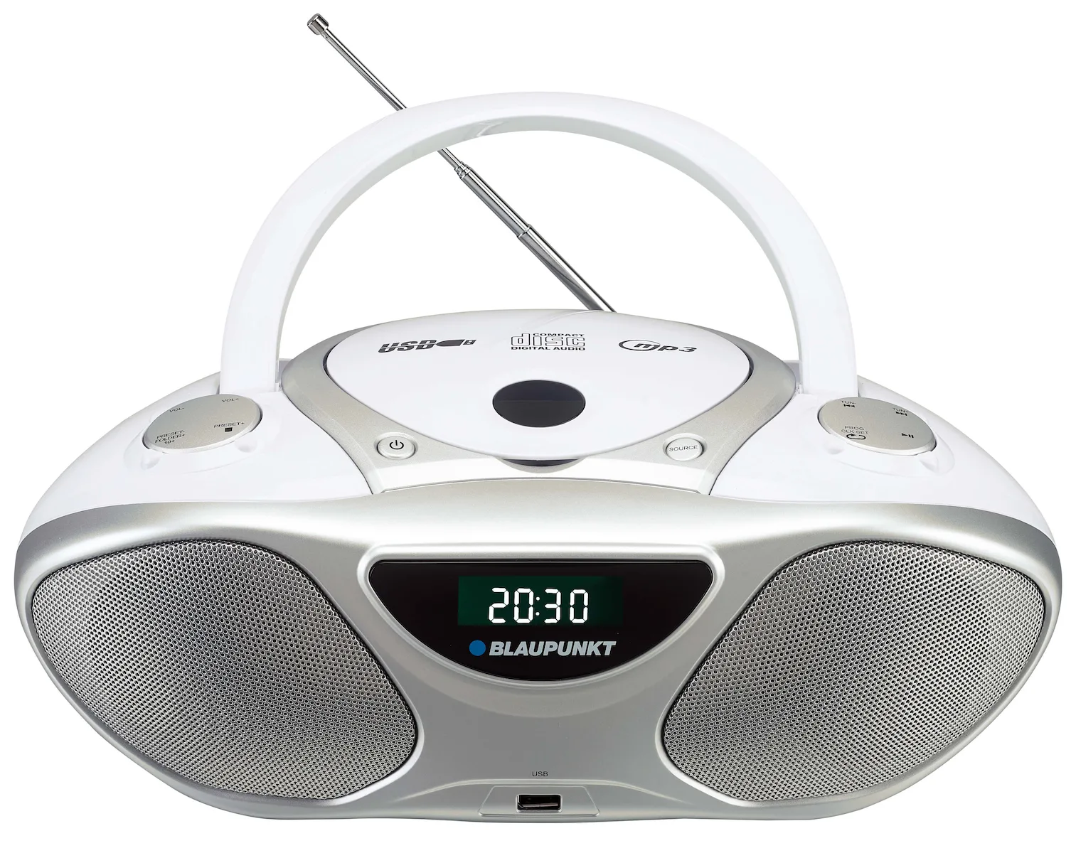 Blaupunkt Φορητό Ηχοσύστημα Boombox BB14WH με CD / USB / Ραδιόφωνο σε Λευκό Χρώμα - Image 1