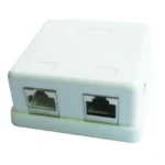 Cablexpert Διπλή Εξωτερική Πρίζα Δικτύου RJ45 Τύπου Cat5 σε Λευκό Χρώμα (CAT5e) GM-SMB2