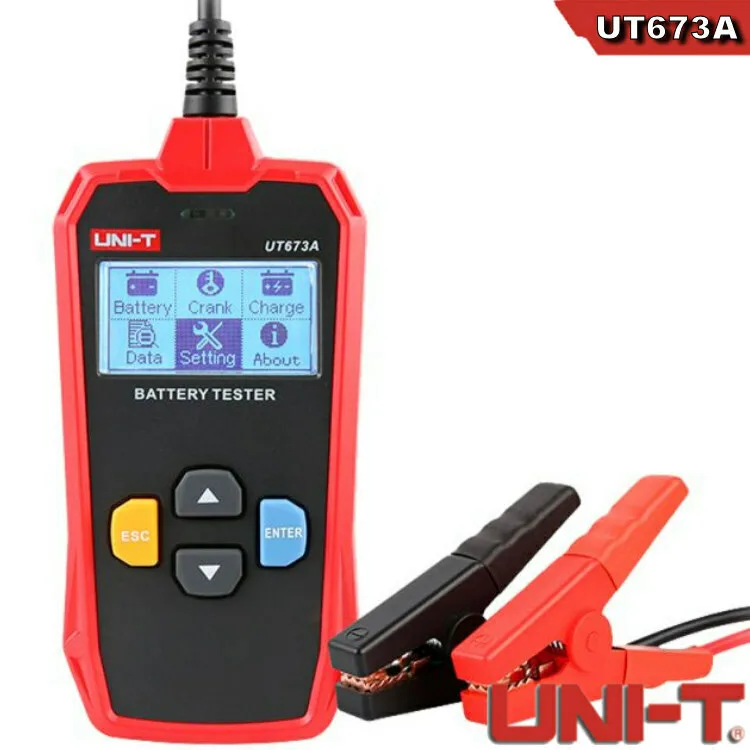 Uni-T UT673A Αναλογικό Battery Tester με Κροκοδειλάκια 12/24V - Image 1