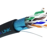 Extralink F/UTP Cat.5e (Gigabit) Καλώδιο Δικτύου Ethernet εξωτερικού χώρου χωρίς ακροδέκτες 100m Μαύρο EX.19706