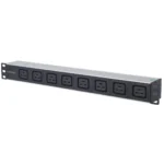 Manhattan Πολύπριζο Rack 19' 8xC19 Σε Βυσμα C20 1.8m Μαύρο