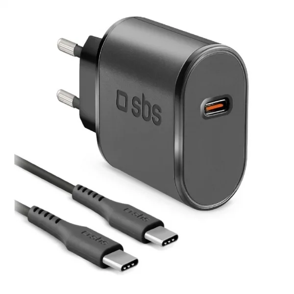 20221102122035_sbs_fortistis_me_thyra_usb_c_kai_kalodio_usb_c_15w_power_delivery_mayros_kittrtc15w.jpeg SBS Φορτιστής με Θύρα USB-C και Καλώδιο USB-C 15W Power Delivery Μαύρος (KITTRTC15W) - Image 1