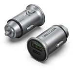 Vention Φορτιστής Αυτοκινήτου 18W με Θύρες: 1xUSB 1xType-C Γκρι FFBH0