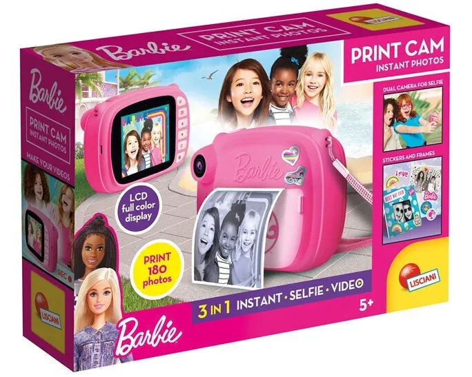 20230322130537_lisciani_giochi_paidiki_cheirotechnia_barbie_print_cam_gia_paidia_5_eton_97050.jpeg Lisciani Giochi Barbie Print Camera Instant Photos Παιδική Φωτογραφική Μηχανή με Θερμική Εκτύπωση Οπτικού Ζουμ 25x Ροζ - Image 1