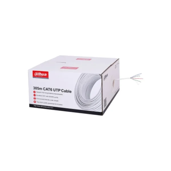 Dahua U/UTP Cat.6 (Gigabit) Καλώδιο Δικτύου Ethernet χωρίς ακροδέκτες 305m Λευκό PFM923I-6U-C
