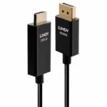 Lindy Cable DisplayPort male - HDMI male 1m Μαύρο (40925)