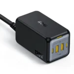 Φορτιστής Χωρίς Καλώδιο GaN με 2 Θύρες USB-A και 2 Θύρες USB-C 120W Power Delivery Μαύρος (AOHi Magcube AOC-C006)