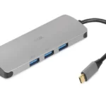 iBox Dock / USB-A Docking Station με 4K PD Ethernet Γκρι