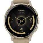 Garmin Venu 3S Stainless Steel 41mm Αδιάβροχο Smartwatch με Παλμογράφο (Soft Gold Stainless Steel Bezel with French Gray Case and Leather Band)