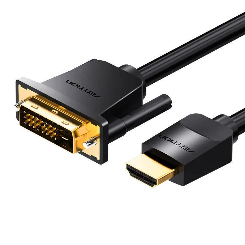 Vention Cable DVI-D male - HDMI male 5m Μαύρο ABFBJ - Image 1