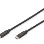 Digitus USB 3.1 Cable USB-C male - USB-C 100W PD Μαύρο 1m AK-300139-010-S