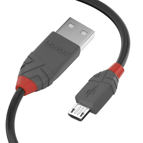 Lindy Regular USB 2.0 to micro USB Cable Μαύρο 5m (36735) 1τμχ