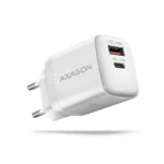 Axagon Φορτιστής Χωρίς Καλώδιο με Θύρα USB-A και Θύρα USB-C 20W Power Delivery / Quick Charge 2.0 / Quick Charge 3.0 / Quick Charge 4+ Λευκός (ΑCU-ΡQ20W)