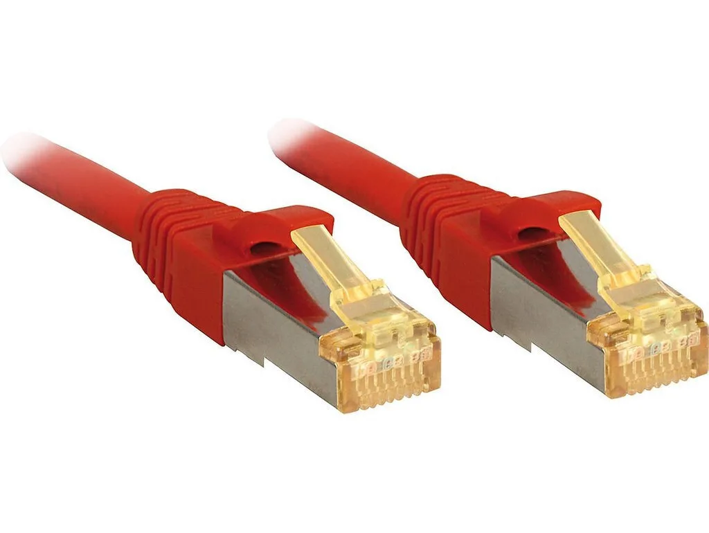 Lindy S/FTP Cat.6a (Gigabit) Καλώδιο Δικτύου Ethernet 1m Κόκκινο 47292 - Image 1
