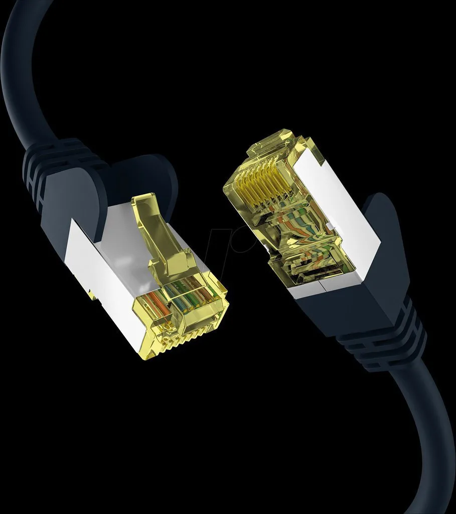 EFB S/FTP Cat.6a (Gigabit) Καλώδιο Δικτύου Ethernet 1.5m Μαύρο EC020200035 - Image 1